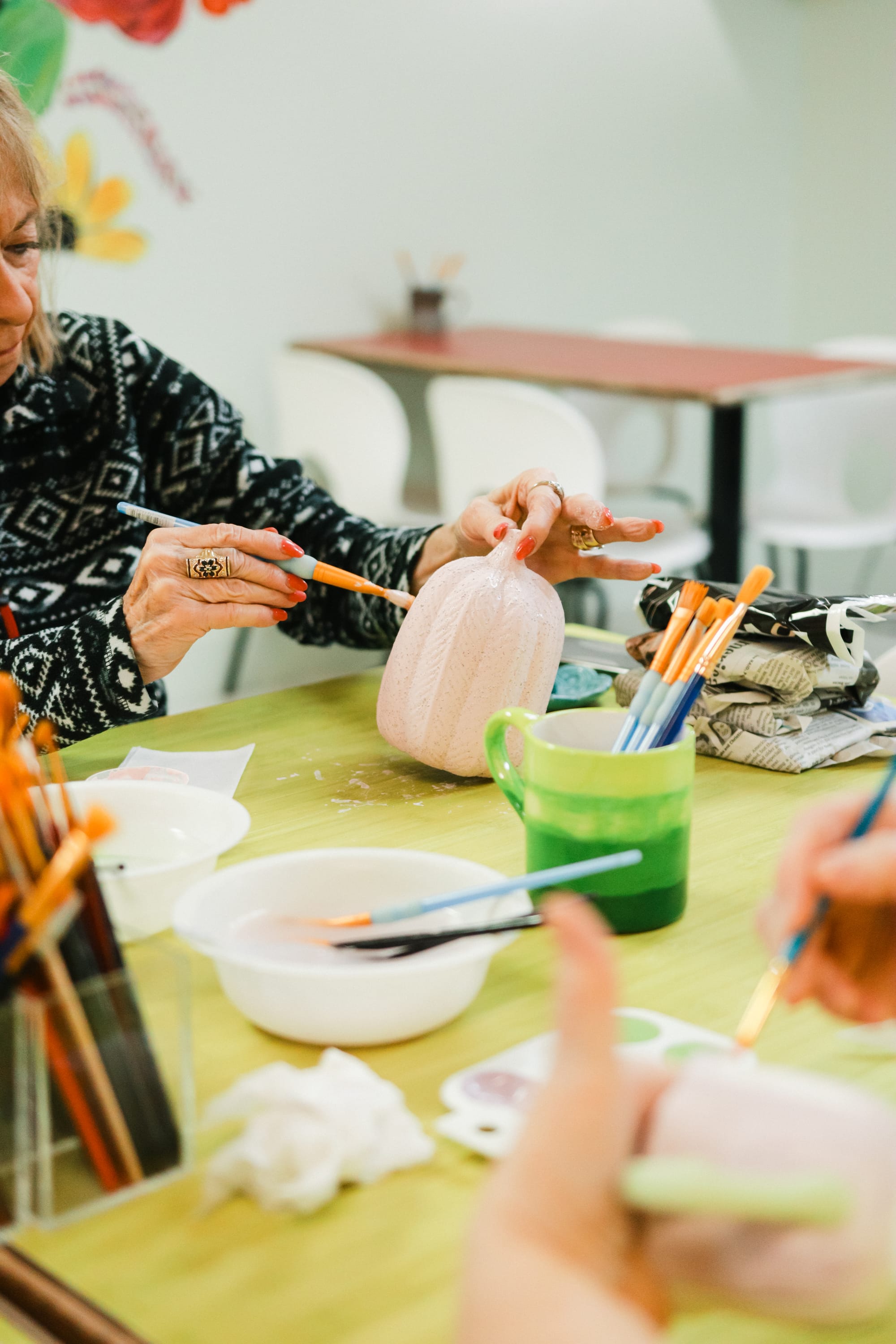 Ladies painting at private event