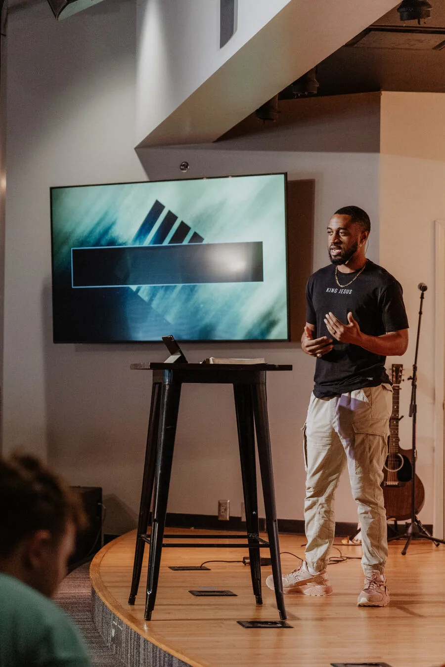 Teaching to a room of adults.