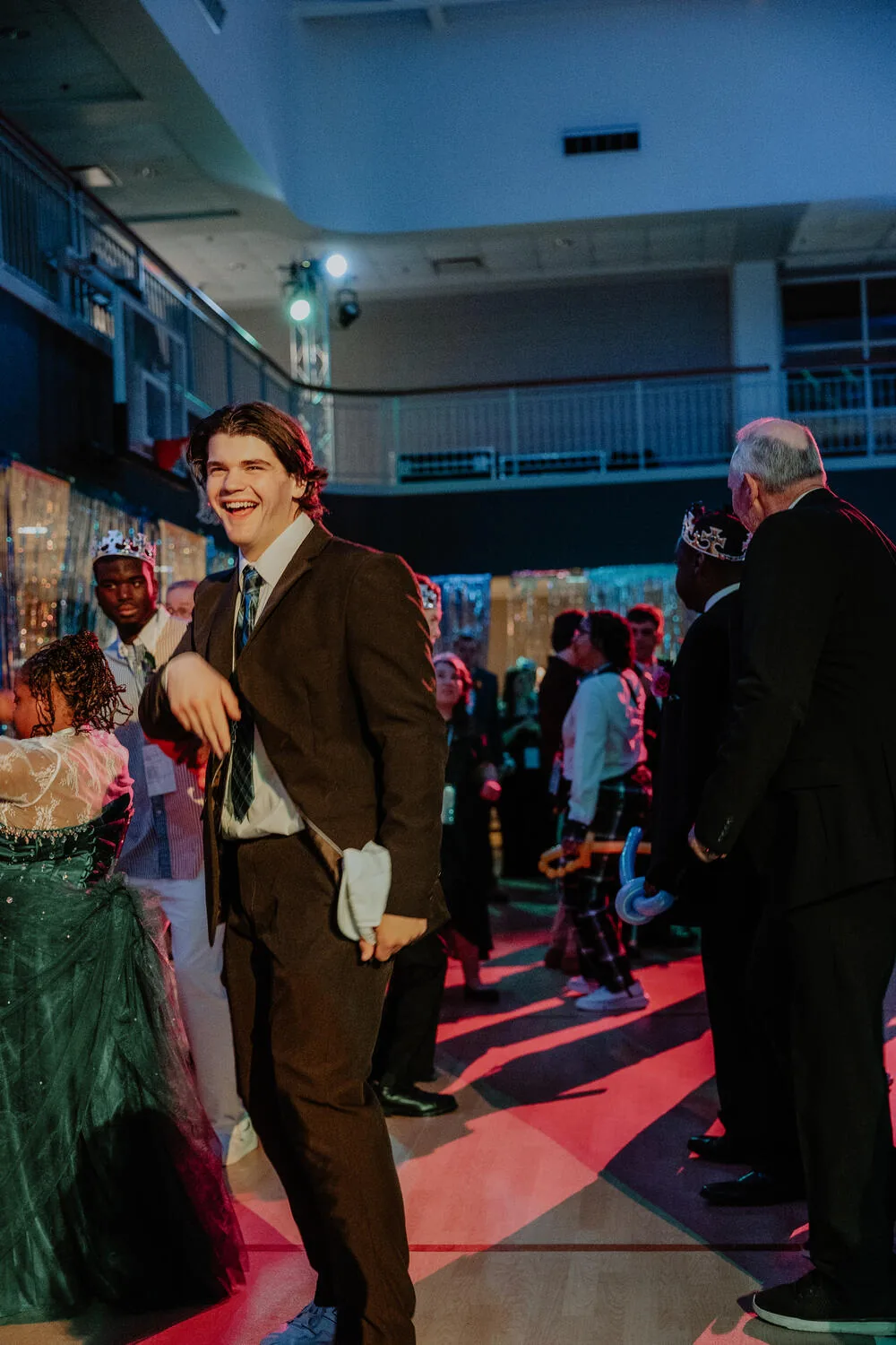 Walking the red carpet.