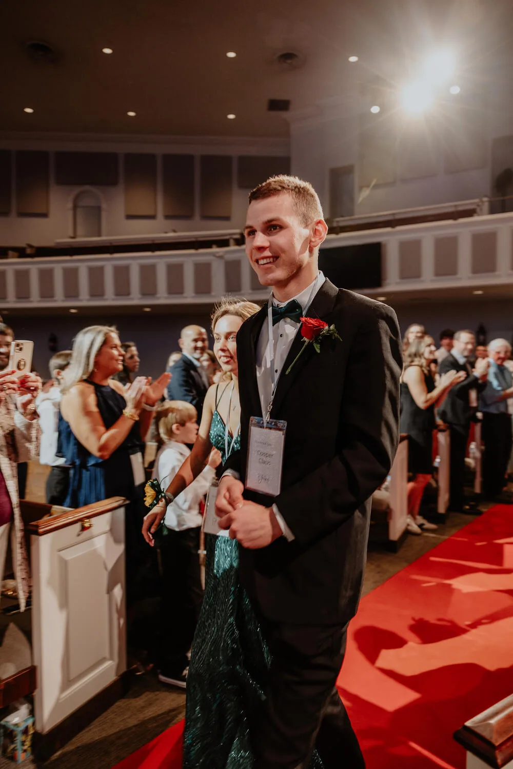 A guest walking the carpet.