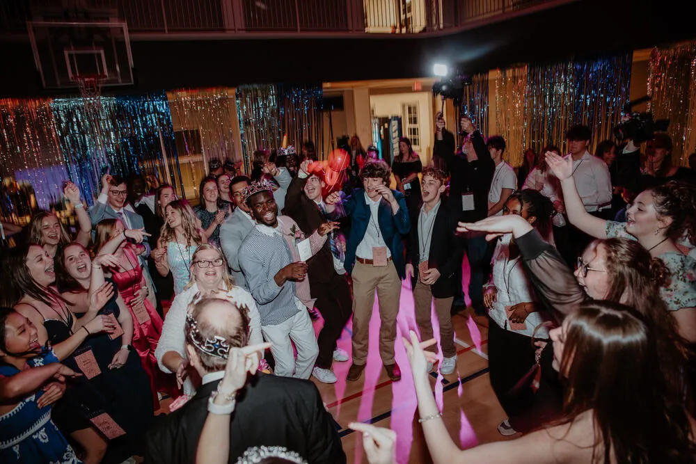 The dance floor filling up.