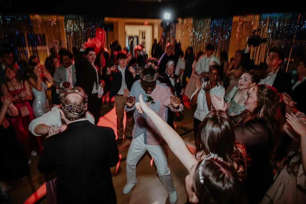Dancing together.
