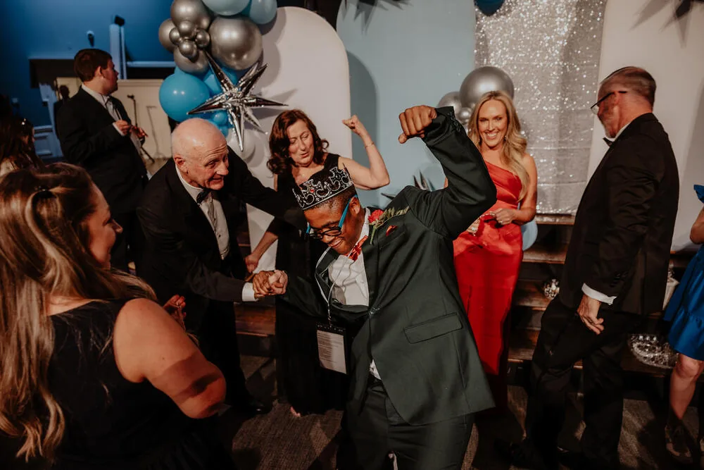 Dancing together as the night goes on.